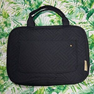 Bagsmart Elegant Black Quilted Makeup Organizer